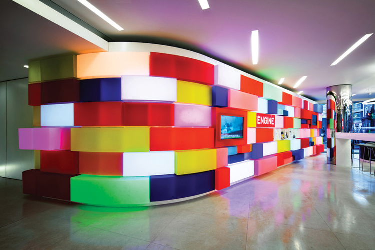 Illuminated Color Wall