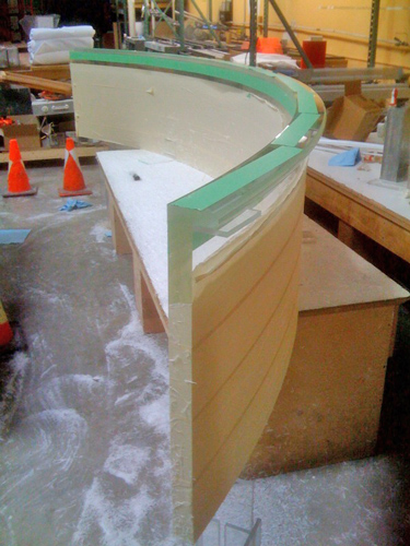 Curved Spillway for a Koi Pond