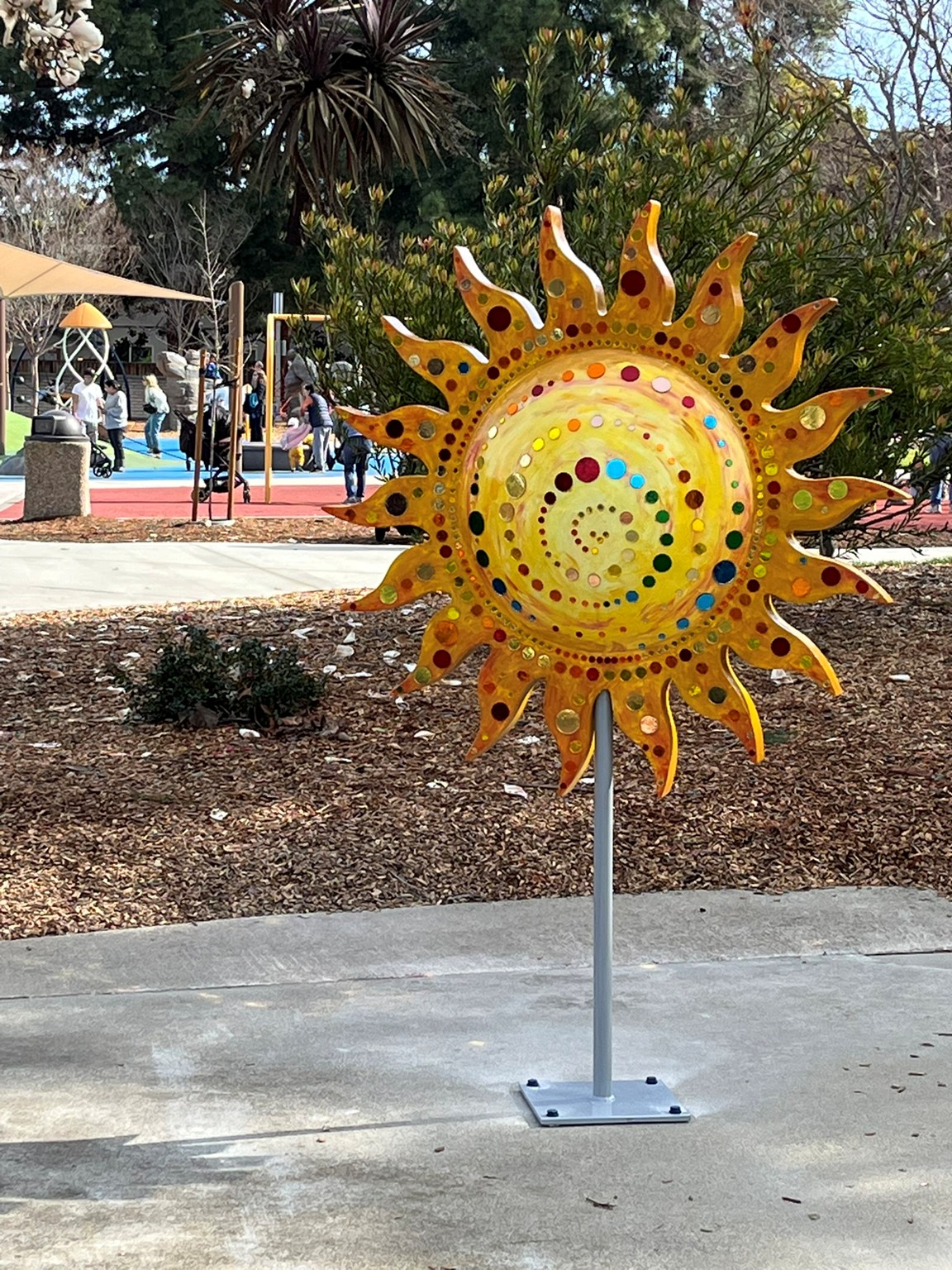 Gregg Adams Sun Exhibit Using Acrylic Mirror Disks