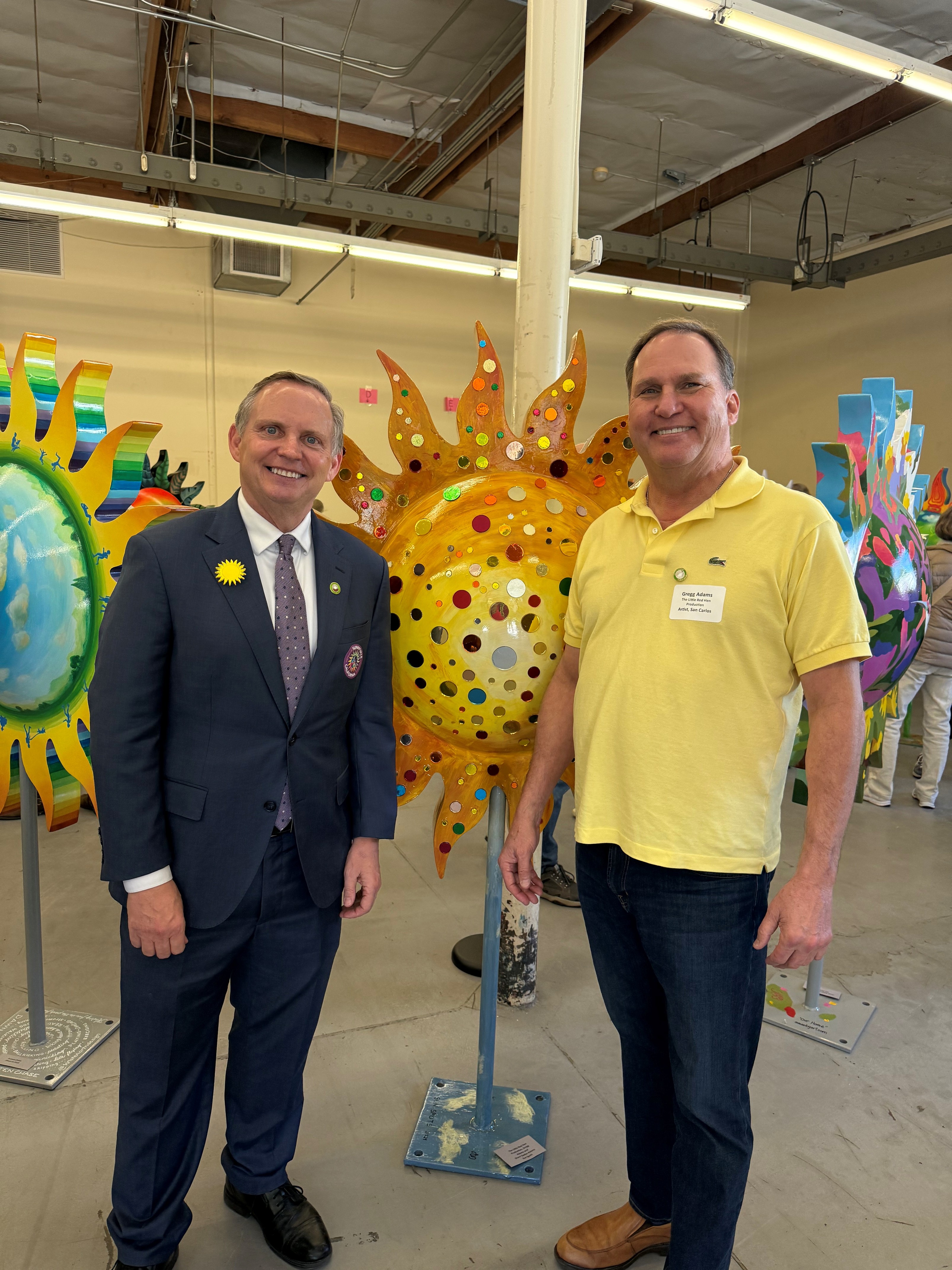 Gregg Adams Sun Exhibit Using Acrylic Mirror Disks